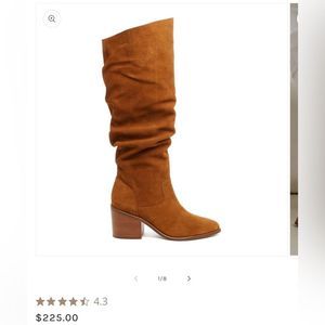 NIB- Kelsi Dagger BK Easton Cognac Suede Slouchy Boots size 8